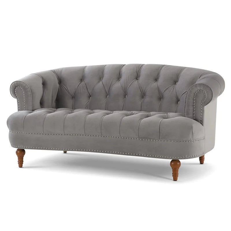 Velvet Sofa 3-Seat: Luxurious Upholstered Couch for Living Room, Hotel & Apartment