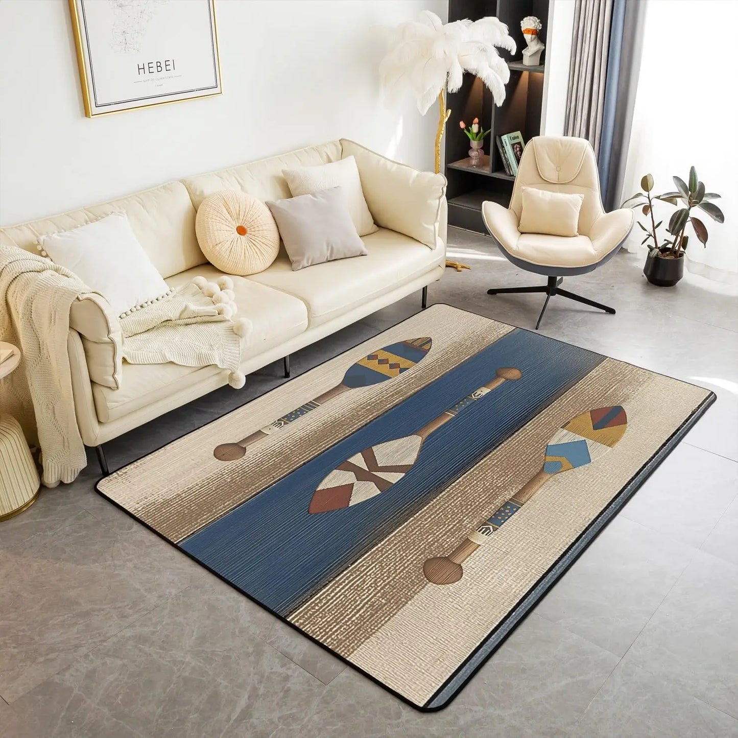 Modern Abstract Brushstroke Rug - Contemporary Art Carpet