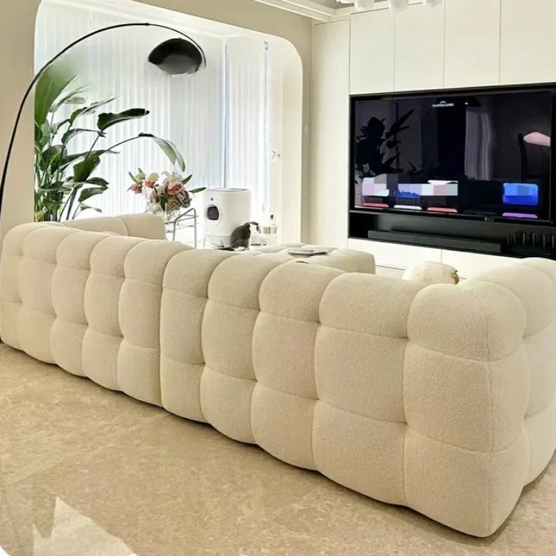 Quilted Channel Sofa – Contemporary Tufted Living Room Seating