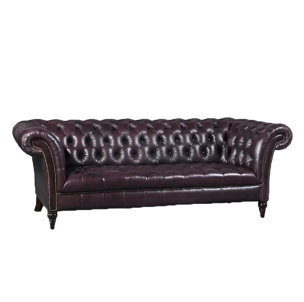 Leather Lounge Furniture Chesterfield Living Room Sofa