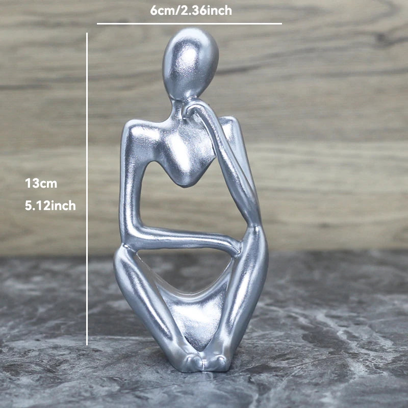 Thinker Statue - Abstract Yoga Figurine | Nordic Home Decor