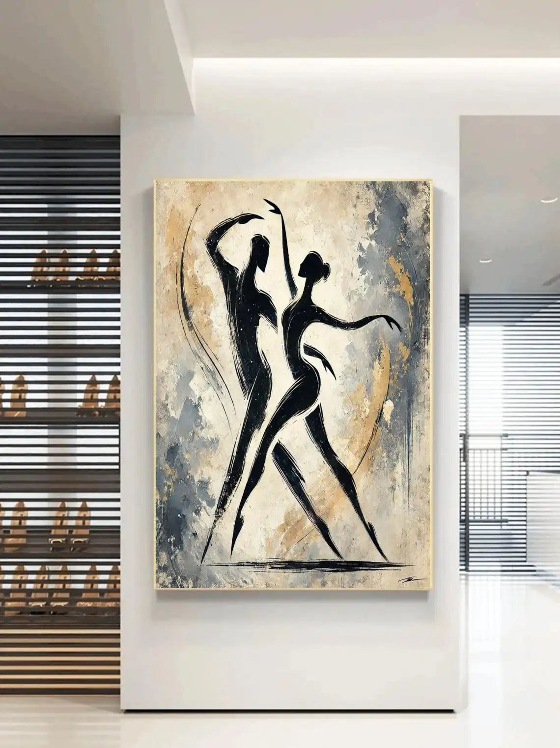 Large Modern White Textured Wall Art Painting Abstract Canvas Wall Orange Painting Handmade painting for Home Bedroom Wall Decor