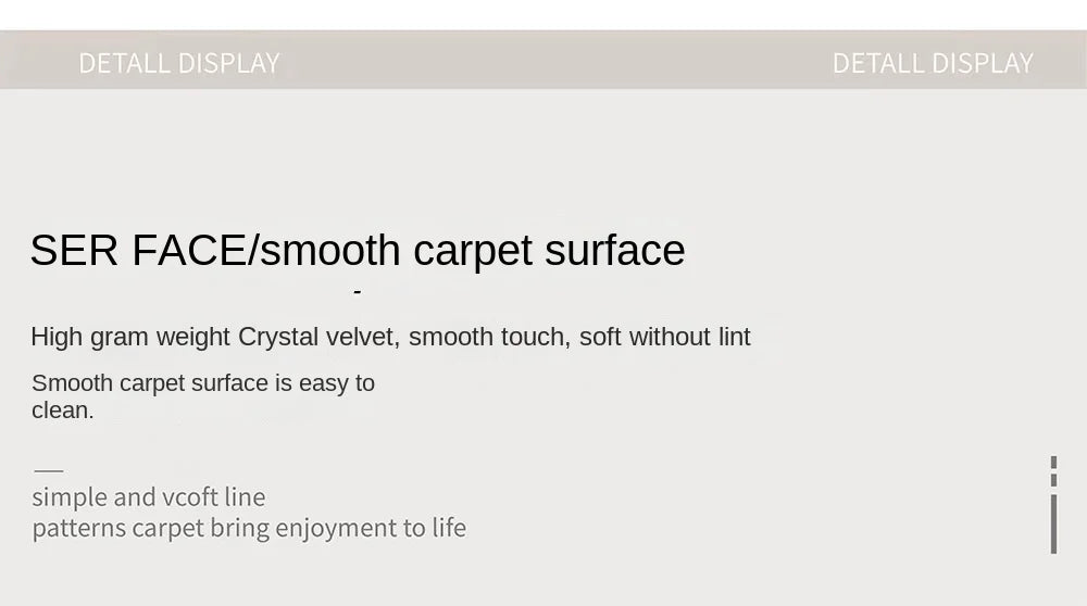 VIKAMA Living Room Rug Modern Simple Black Sofa Table Mat Light Luxury Bedroom Bed Blanket Home Crystal Velvet Large Area Mat