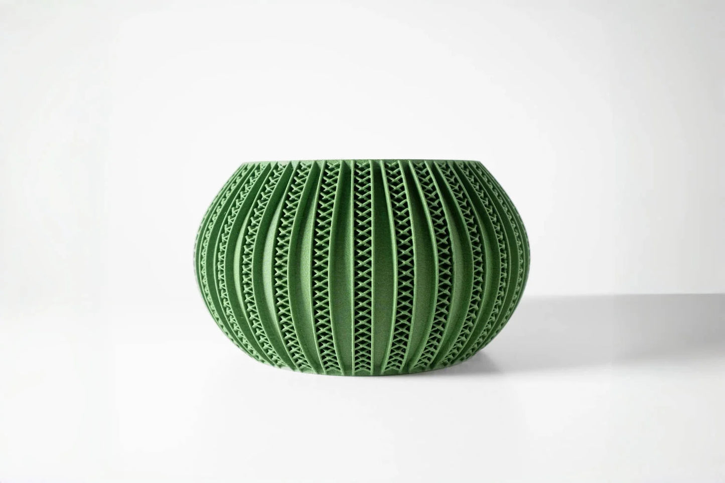 3D Printed Geometric Planter - Biodegradable PLA Desktop Pot