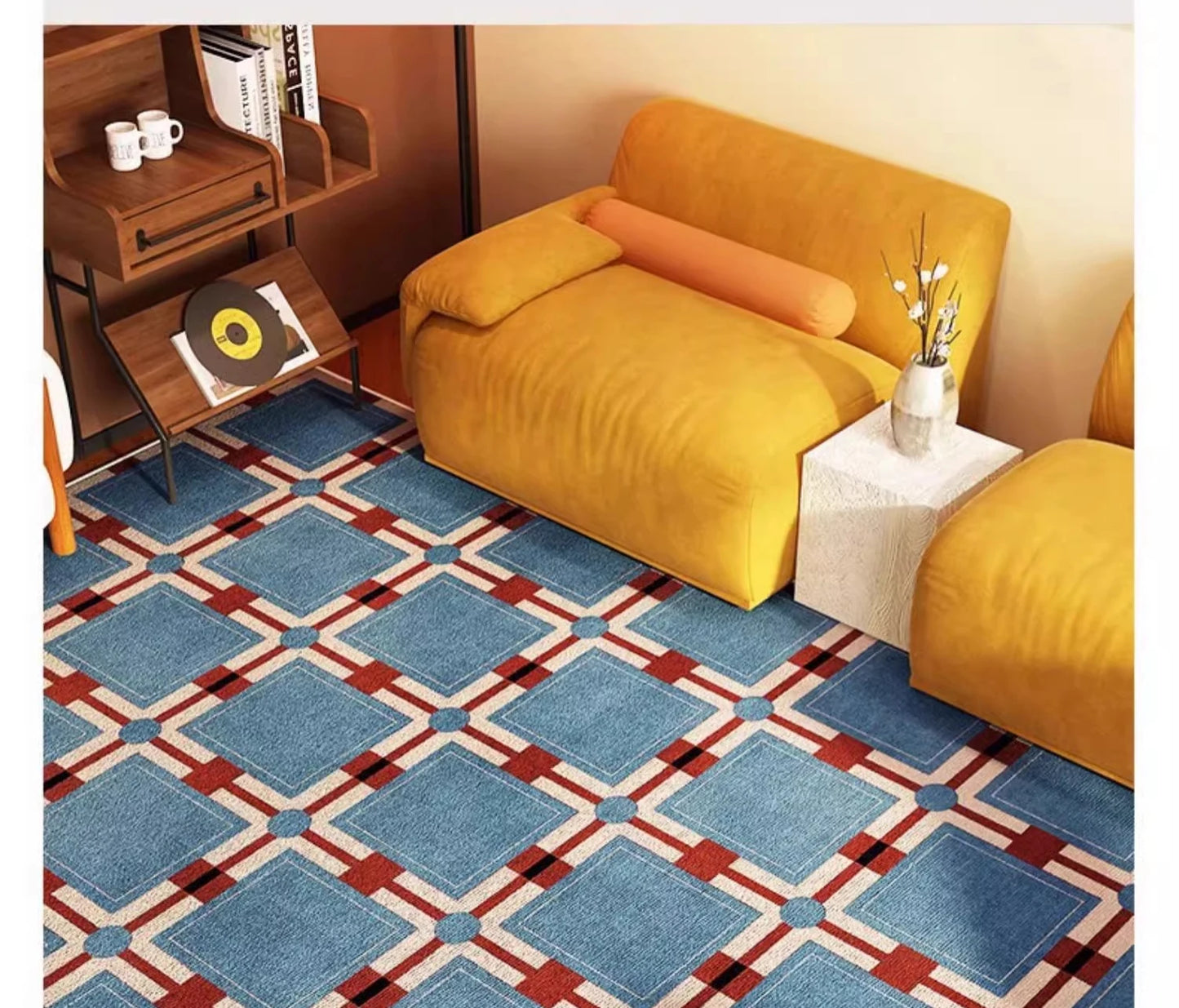 Mid-Century Geometric Rug - Retro Pattern Collection