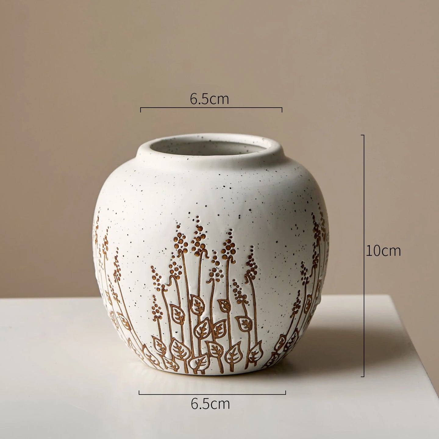 Countryside Ceramic Lavender Vase - Small Decorative Flower Vase