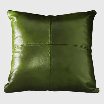 Luxury Solid Dobule-side Cow Skin Embrace Pillow Cover Cow Skin Pillow Case for Livingroom Bedroom Sofa Bay Window Waist Cushion