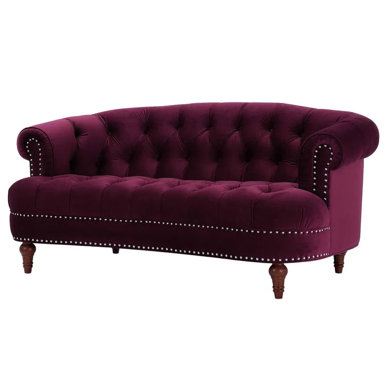 Velvet Sofa 3-Seat: Luxurious Upholstered Couch for Living Room, Hotel & Apartment