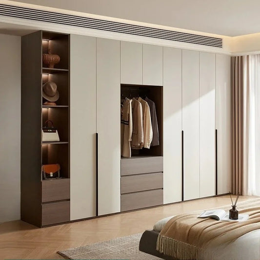 Nordic Wardrobes Organizer Storage Clothes Closet Dressing Cabinet/ Closet Wardrobes Comforter Wooden Bedroom Furniture