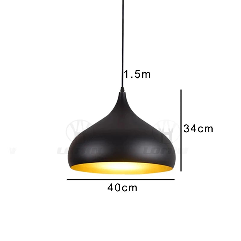 Pendant Light: Industrial Black Ceiling Lamp for Restaurant, Dining & Bar