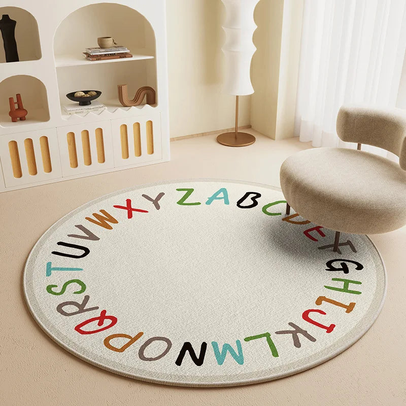 Round Faux Wool Area Rug - Multiple Designs - 60cm or 80cm