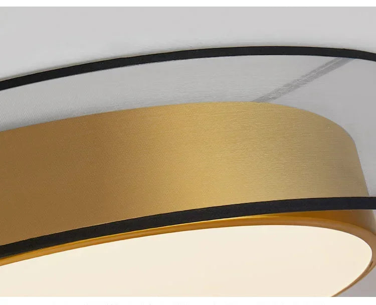 Pendant Light: Modern Circular Ring LED in Gold & White for Dining & Living Room