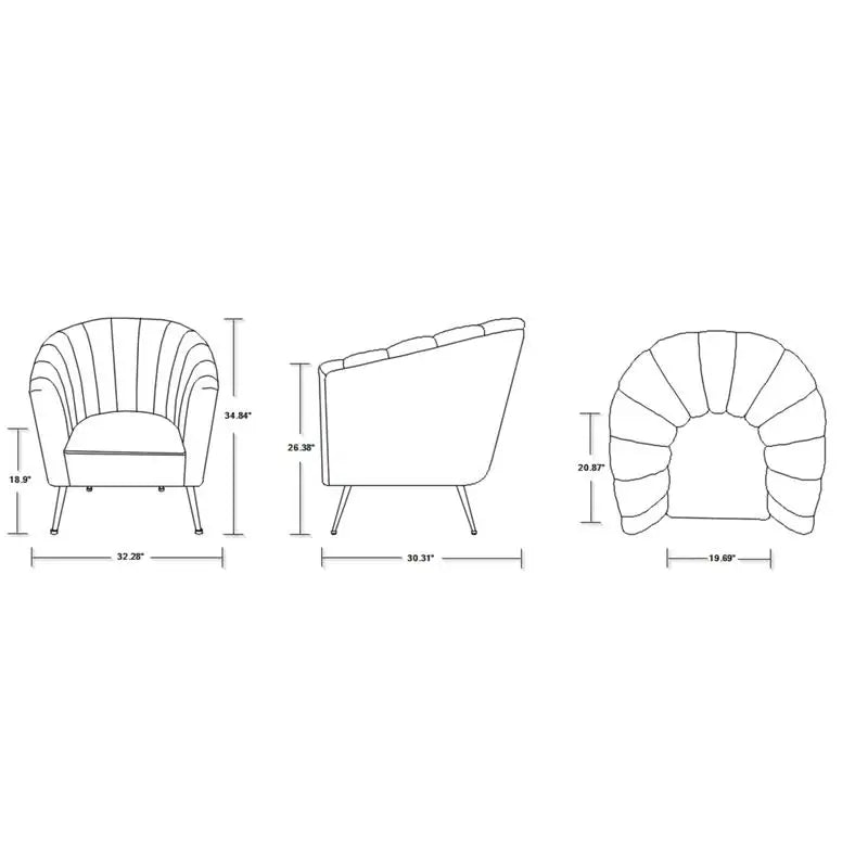 Green Velvet Accent Armchair - Stylish and Comfortable Living Room Furniture