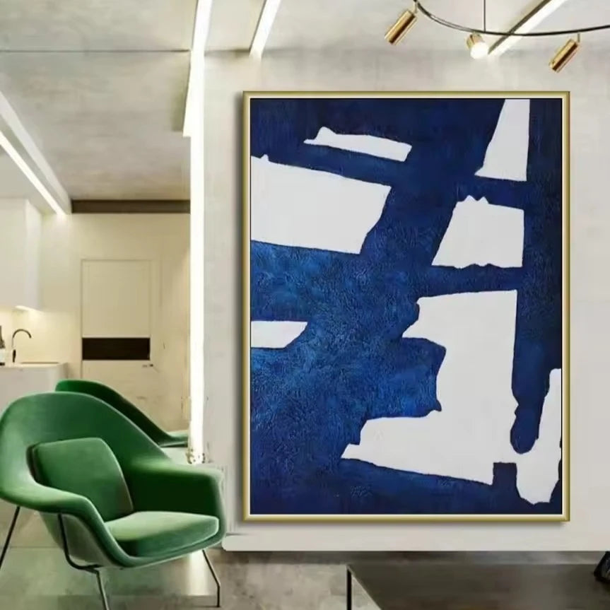 Nordic Abstract Blue Poster and Prints Canvas Painting Wall Art Picture for Living Room Home Decor Cuadros