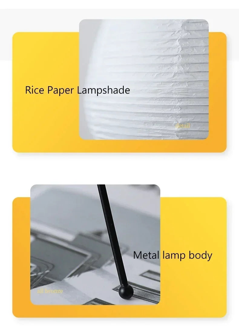 Japanese Minimalist LED Floor Lamp - Nordic Lantern Style