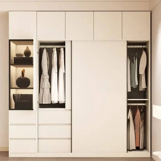 Sliding Doors Wardrobe Luxury Space Saving Desk Bedroom New Wardrobe Clothes Organizer Armario Ropero Dormitorio Room Furniture
