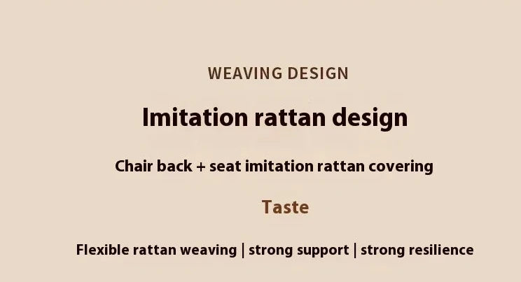 Black Rattan Dining Chair with Natural Cane Webbing and Cushion