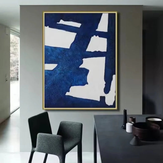 Nordic Abstract Blue Poster and Prints Canvas Painting Wall Art Picture for Living Room Home Decor Cuadros