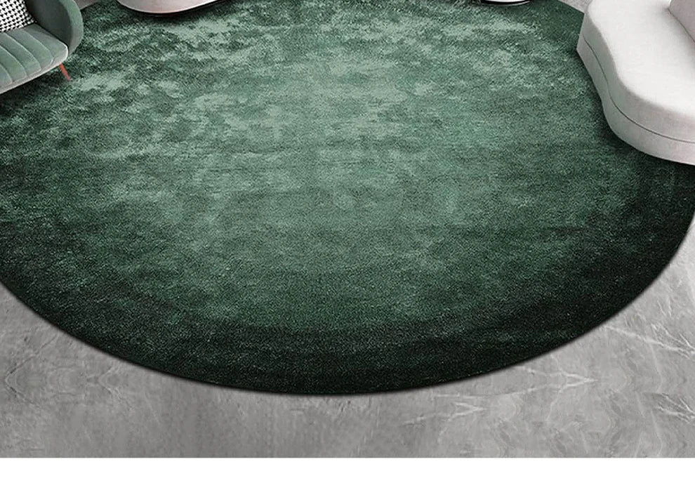 Round Green Carpet - Luxury Soft Plush Rug