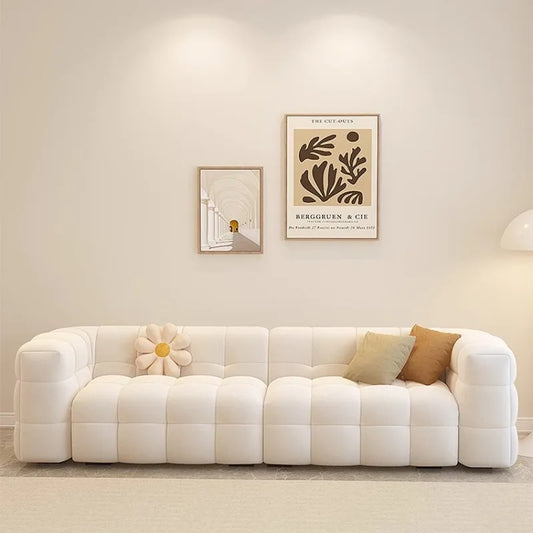 Quilted Channel Sofa – Contemporary Tufted Living Room Seating