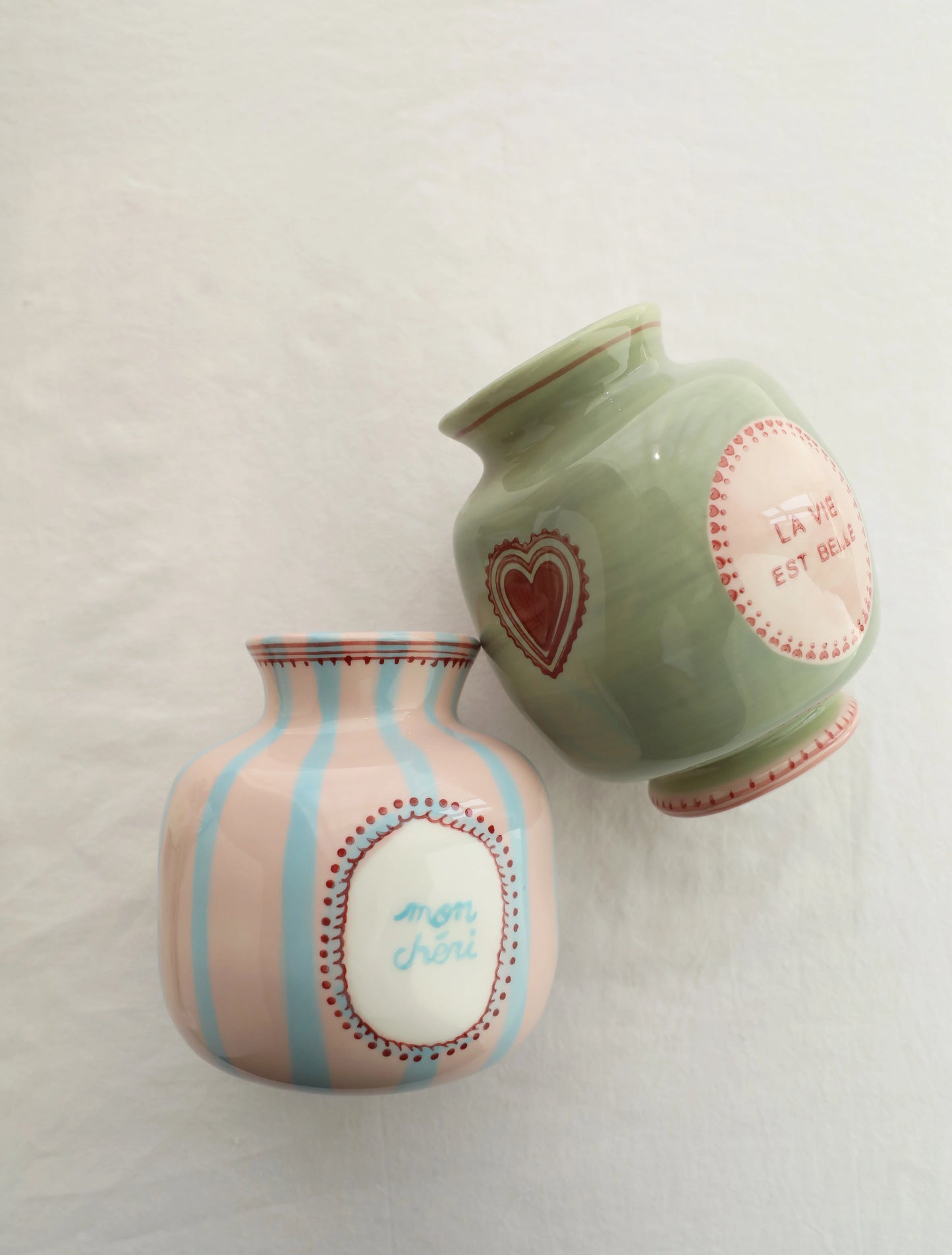 Candy Color Ceramic Bud Vase - Small Decorative Flower Vase