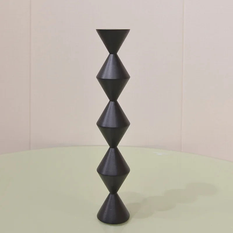 Solid Wooden Travel Menorah - Handcrafted Jewish Candle Holder for Shabbat, Wedding Decor & Ritual Candlesticks (1-Piece Set)