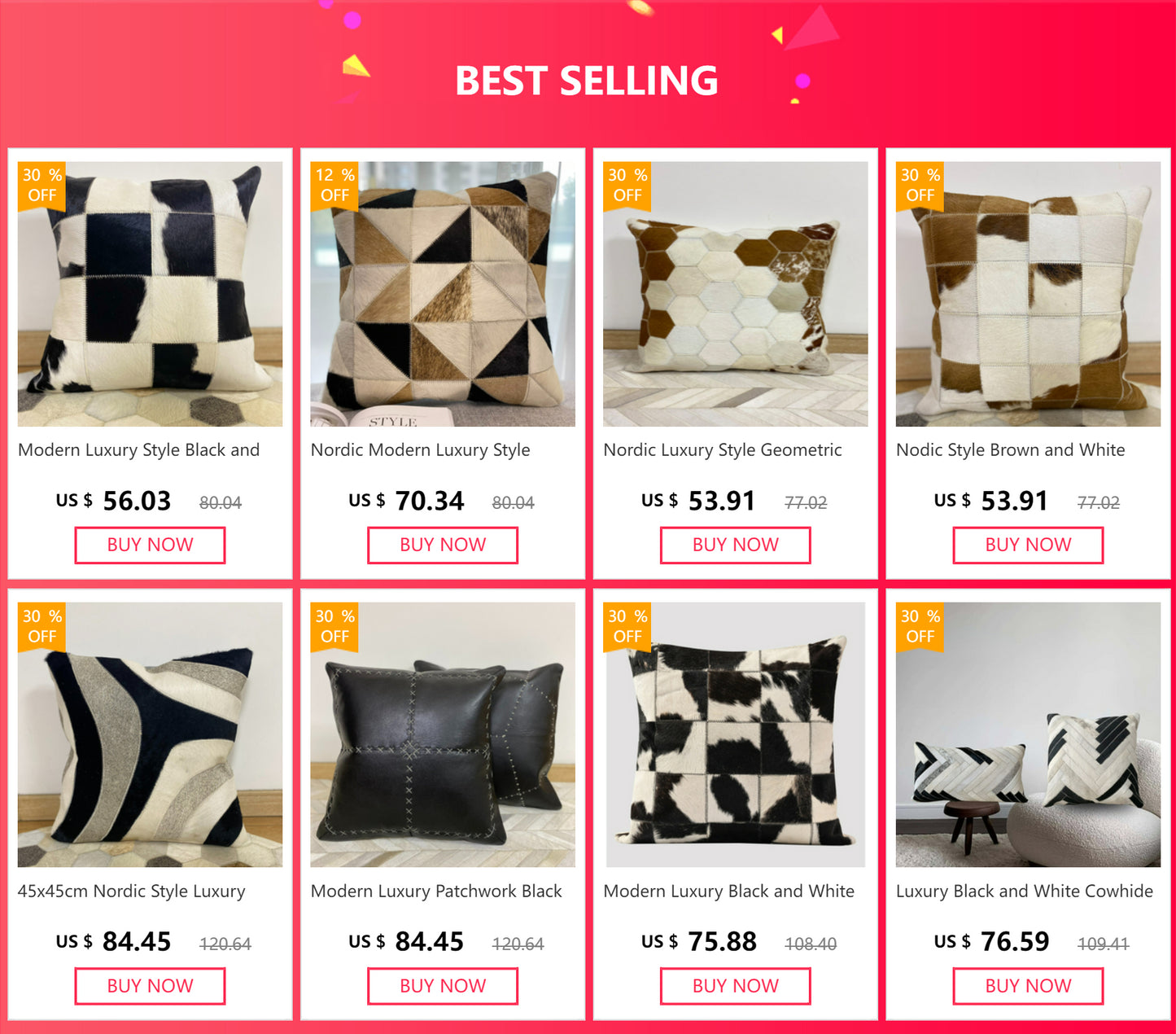 Luxury Solid Dobule-side Cow Skin Embrace Pillow Cover Cow Skin Pillow Case for Livingroom Bedroom Sofa Bay Window Waist Cushion