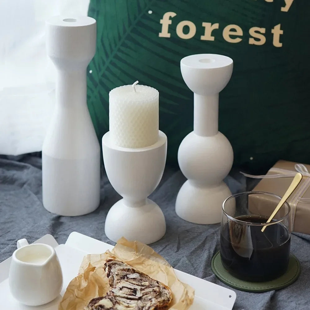 Solid Wooden Travel Menorah - Handcrafted Jewish Candle Holder for Shabbat, Wedding Decor & Ritual Candlesticks (1-Piece Set)