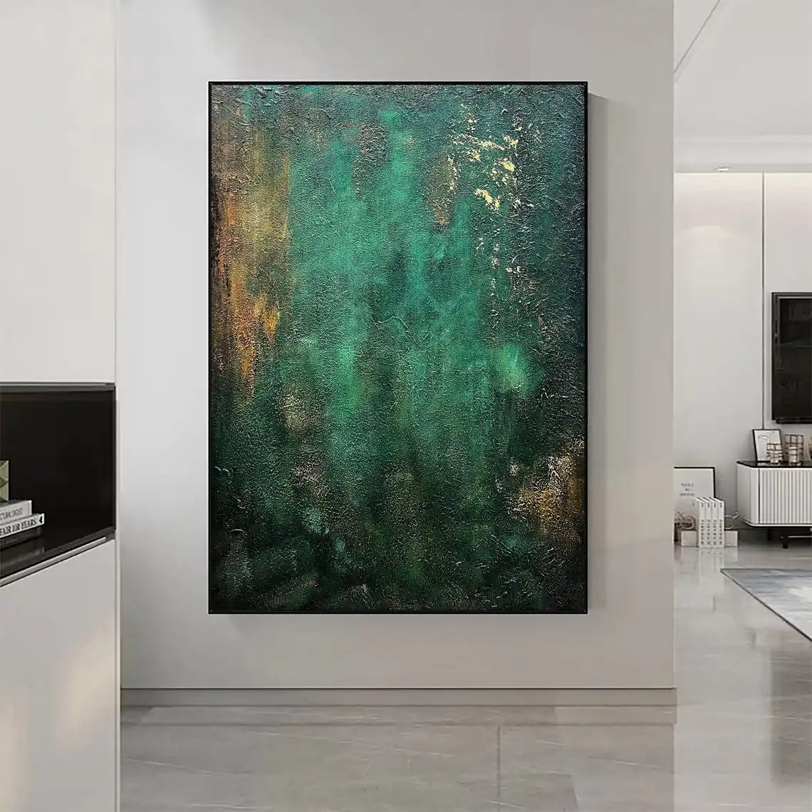 Large Colorful Abstract Canvas Painting - Textured Wall Art