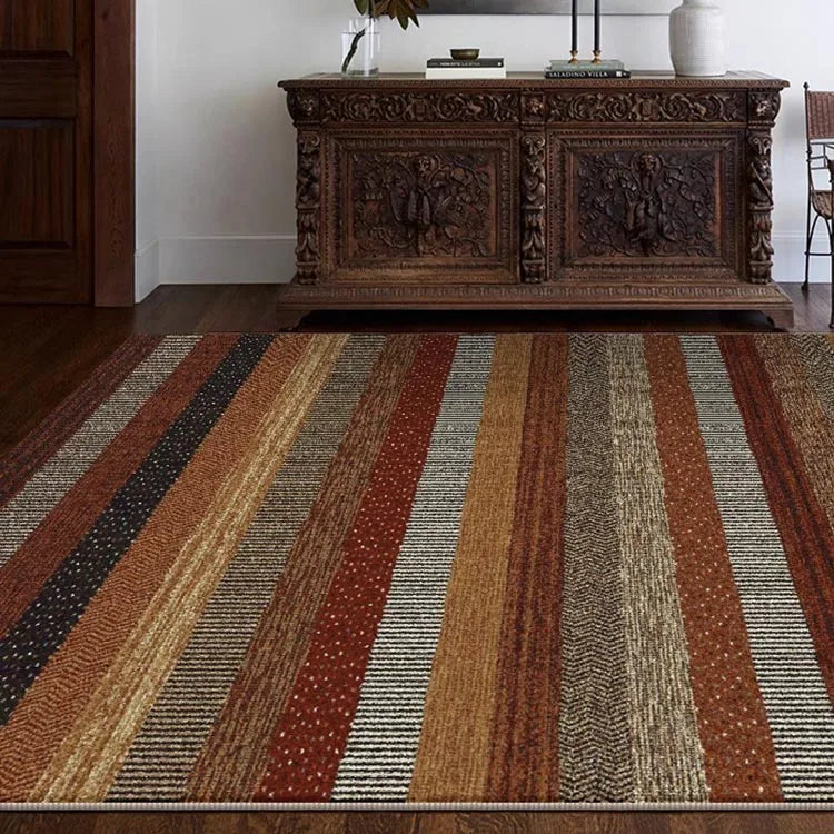 Retro Striped Carpet - Modern Luxury Living Room Rug