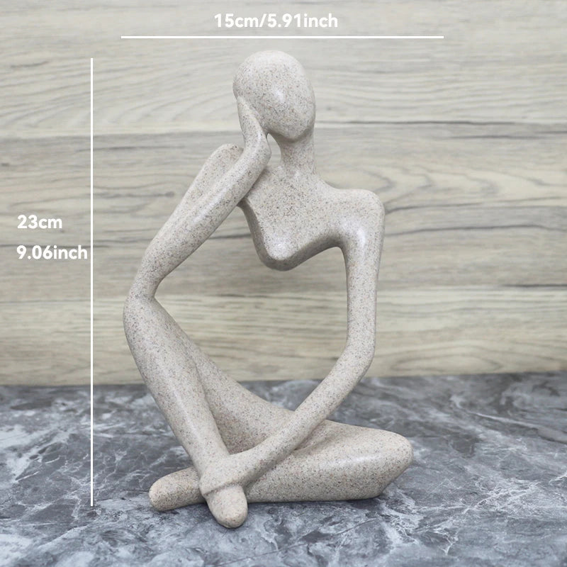 Thinker Statue - Abstract Yoga Figurine | Nordic Home Decor