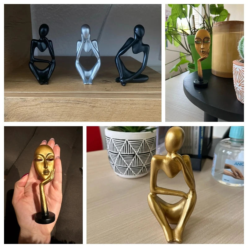 Thinker Statue - Abstract Yoga Figurine | Nordic Home Decor