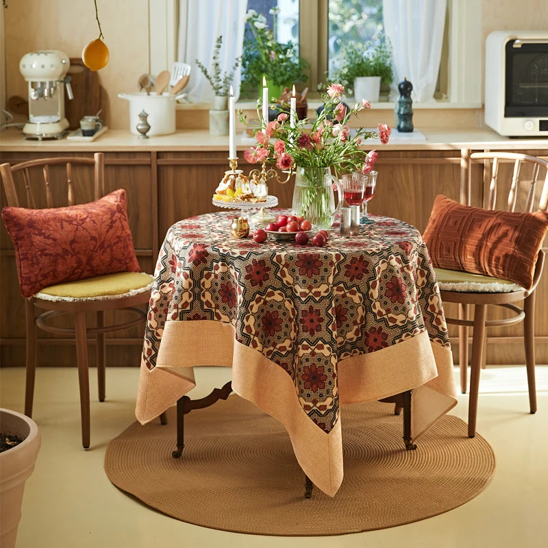 Burgundy Red Pillows Retro Flora Cushion Case Luxury European 30x50 Decorative Pillow Cover For Sofa Chair Home Decorations