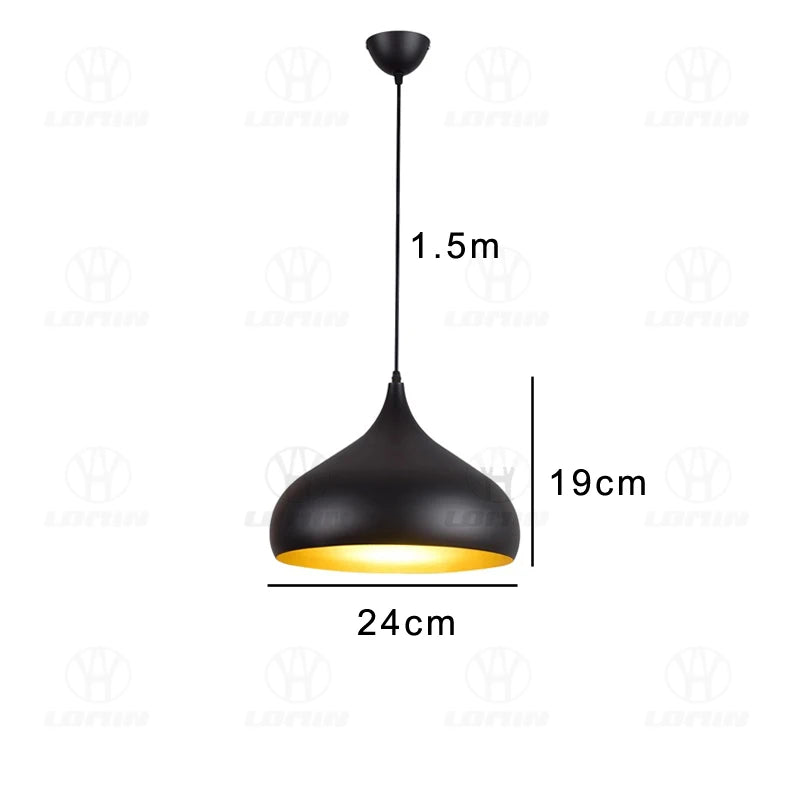 Pendant Light: Industrial Black Ceiling Lamp for Restaurant, Dining & Bar