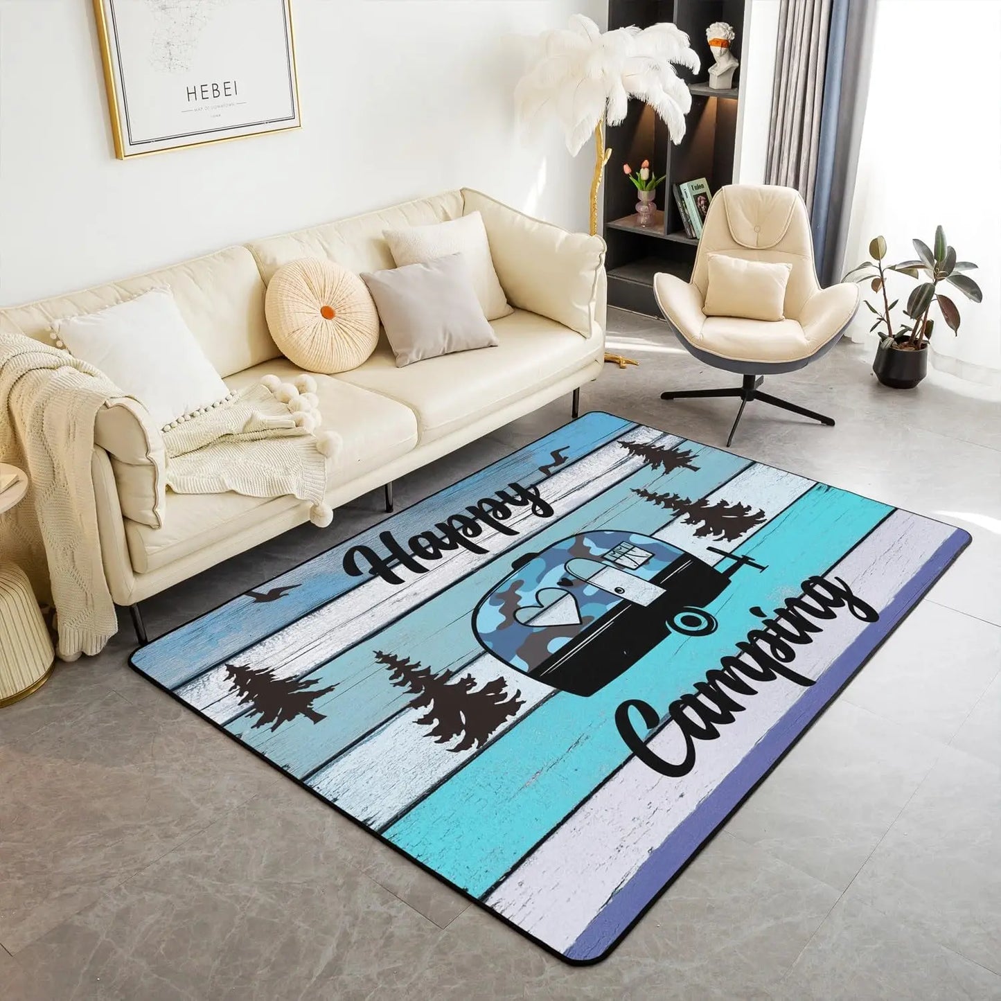 Modern Abstract Brushstroke Rug - Contemporary Art Carpet