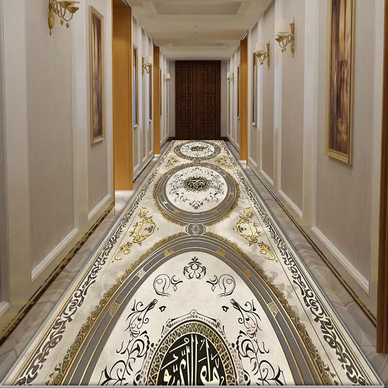 Modern Luxury Hall Runner Decoration Bedroom Washable Hall Carpet Chinese Style Doorway Rug Doorway Lobby Non-slip Mat Stairs