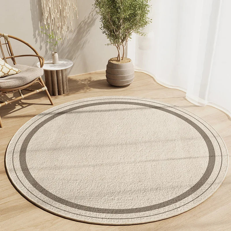 Round Faux Wool Area Rug - Multiple Designs - 60cm or 80cm