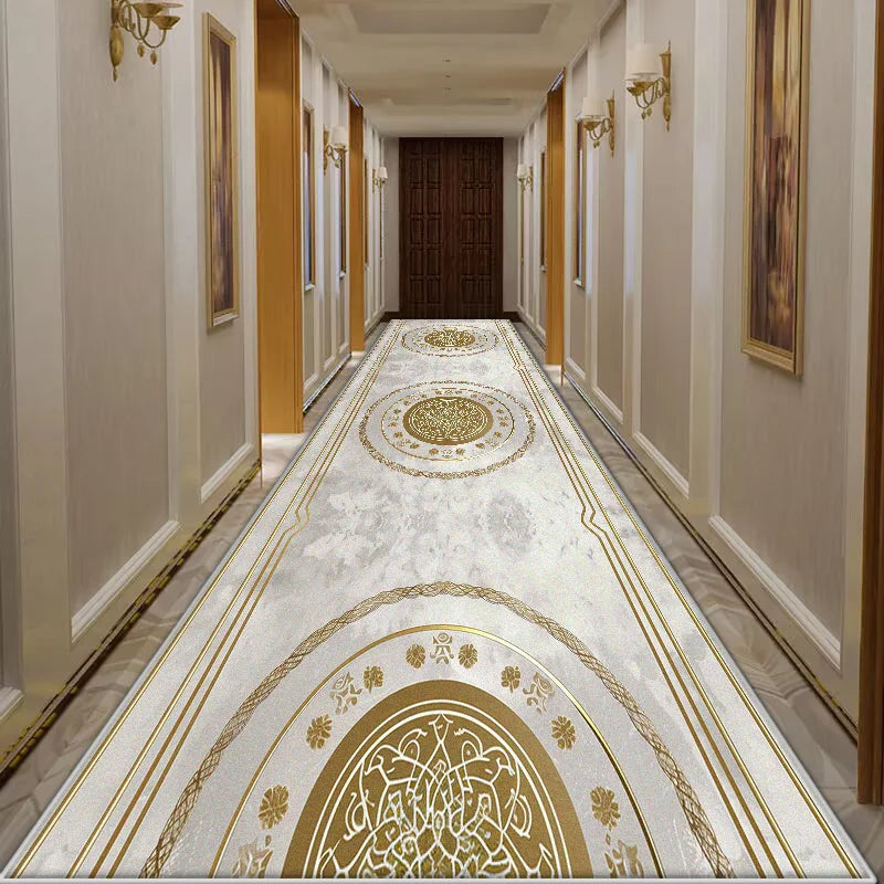 Modern Luxury Hall Runner Decoration Bedroom Washable Hall Carpet Chinese Style Doorway Rug Doorway Lobby Non-slip Mat Stairs