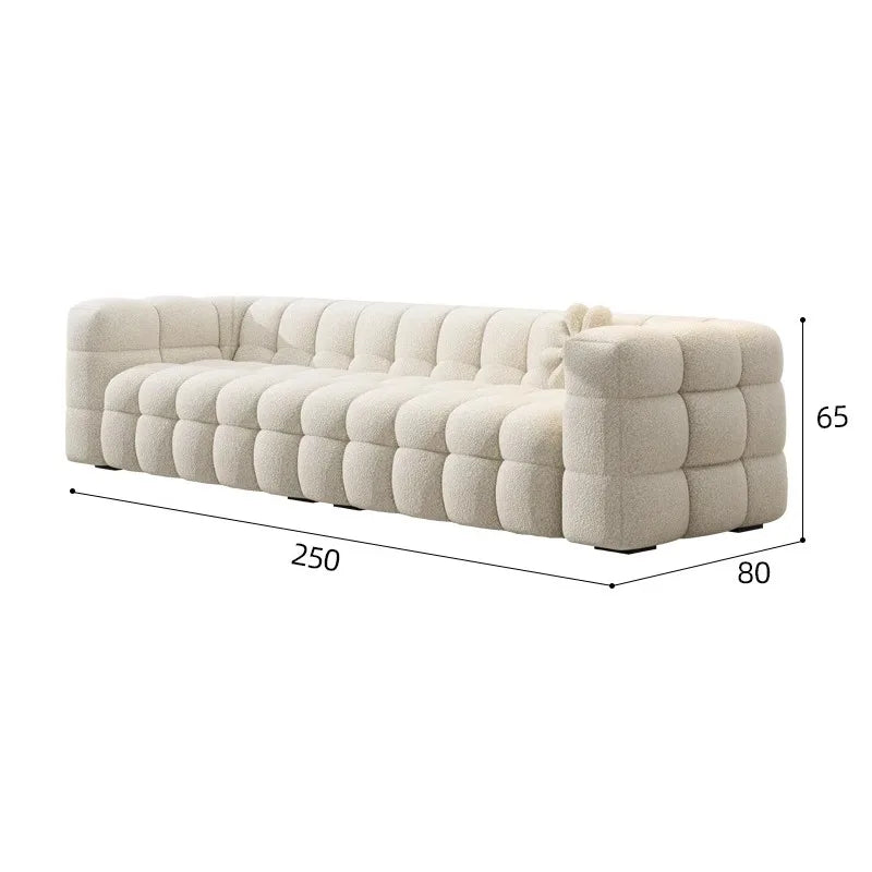Quilted Channel Sofa – Contemporary Tufted Living Room Seating