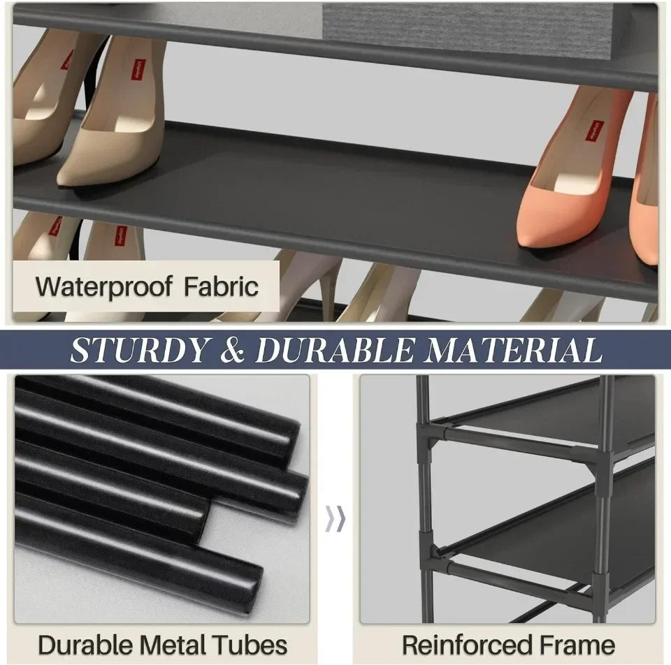 10-Tier Shoe Storage Cabinet - Multi-Layer Standing Rack