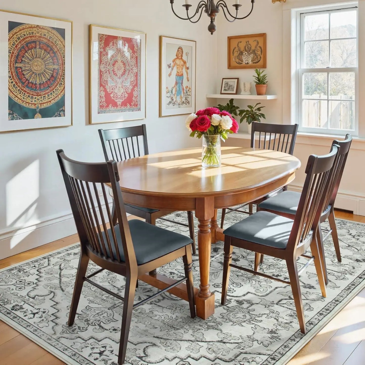 Vintage Persian Rug - Distressed Medallion Collection