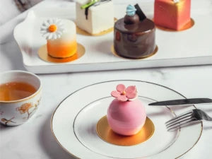 47.24 Inch Round Dining Table Kitchen Table for 4 People Wooden Marble Pattern Dinner Room Table with Gold Base for Home office