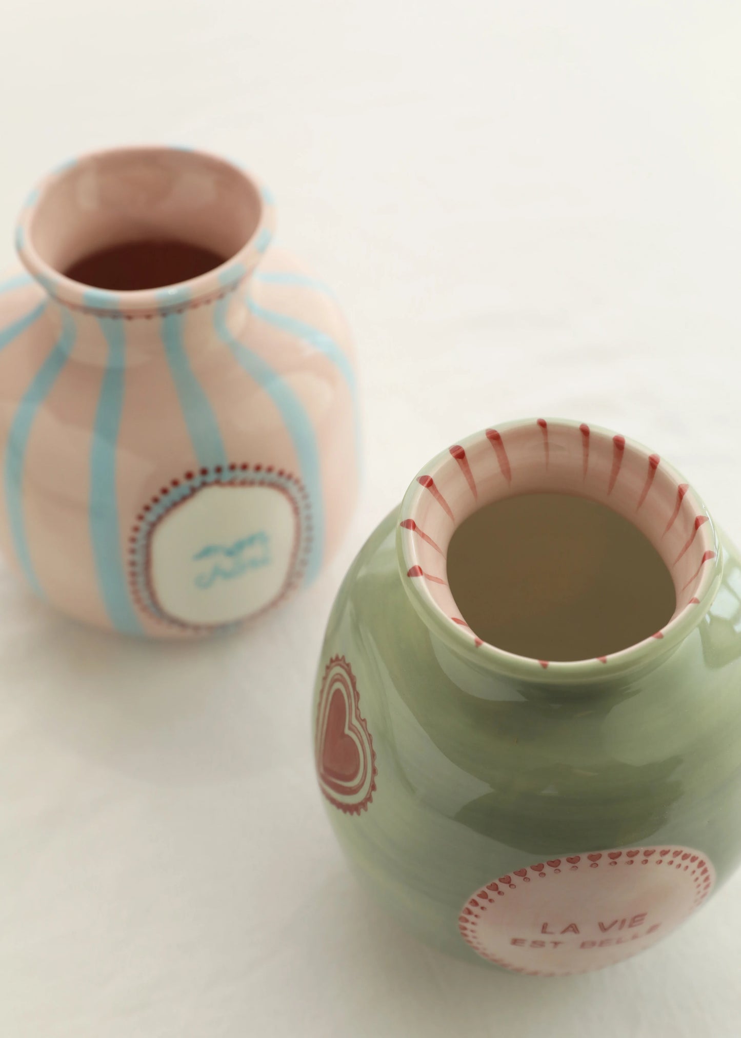 Candy Color Ceramic Bud Vase - Small Decorative Flower Vase