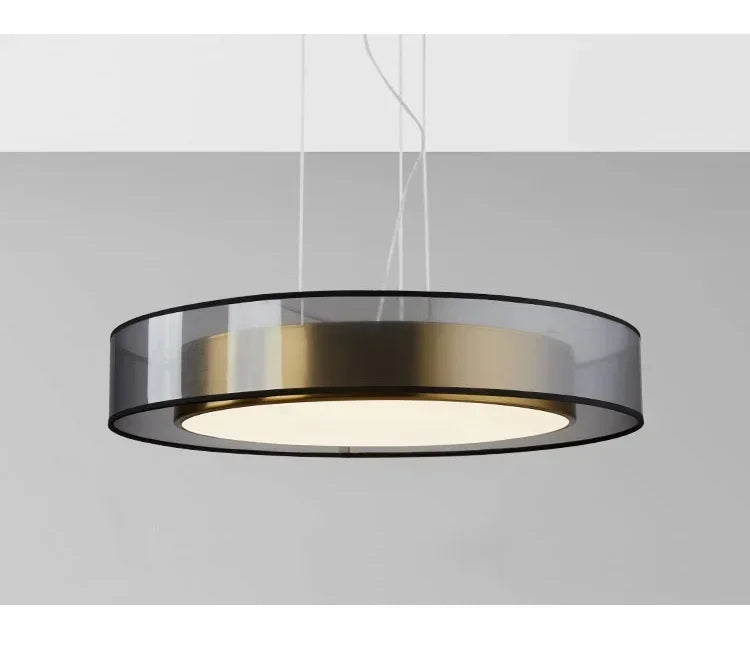 Pendant Light: Modern Circular Ring LED in Gold & White for Dining & Living Room