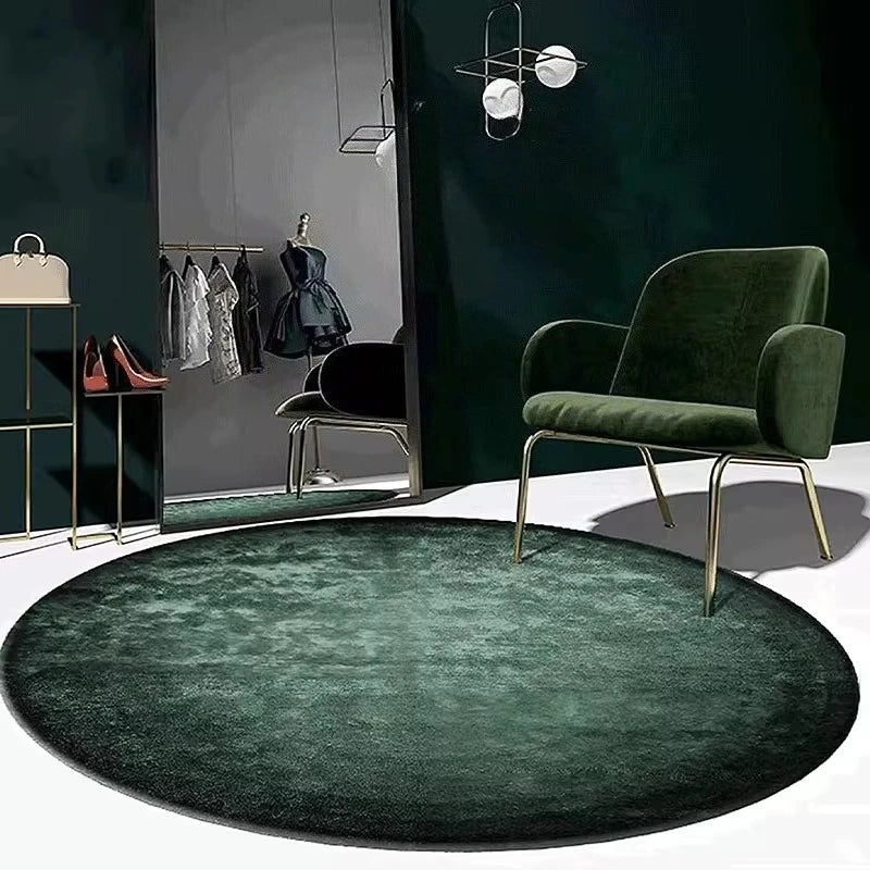 Round Green Carpet - Luxury Soft Plush Rug
