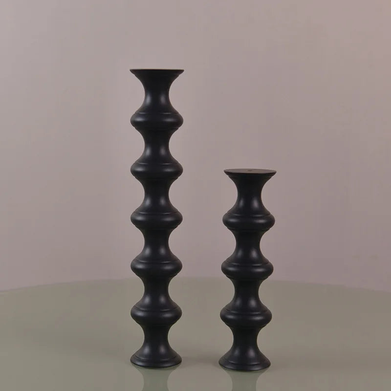 Solid Wooden Travel Menorah - Handcrafted Jewish Candle Holder for Shabbat, Wedding Decor & Ritual Candlesticks (1-Piece Set)