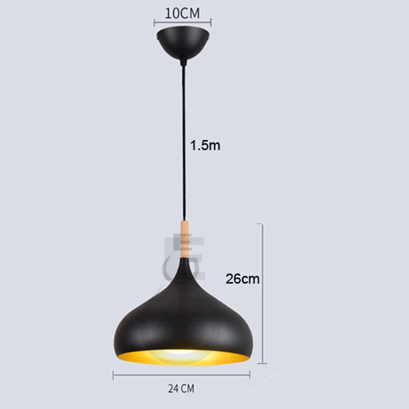 Pendant Light: Industrial Black Ceiling Lamp for Restaurant, Dining & Bar
