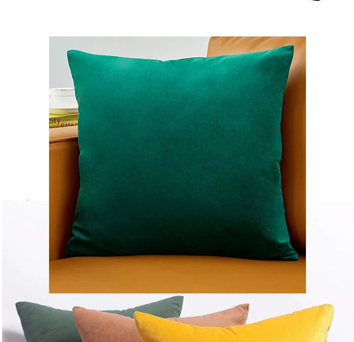 Emerald Green Velvet Cushion Covers Pillowcases 30X50 40X40 45x45 50X50 Nordic Home Decor Pillows Cover for Sofa Cushions