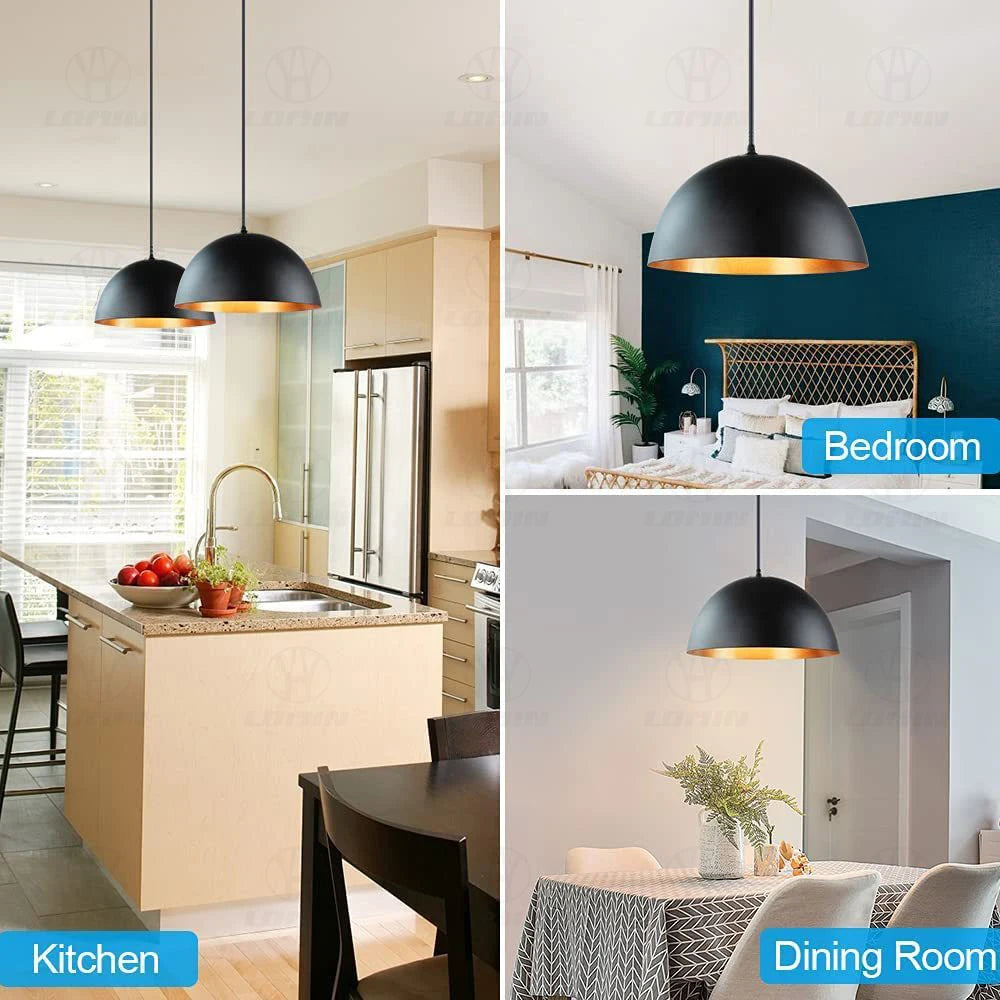 Pendant Light: Industrial Black Ceiling Lamp for Restaurant, Dining & Bar