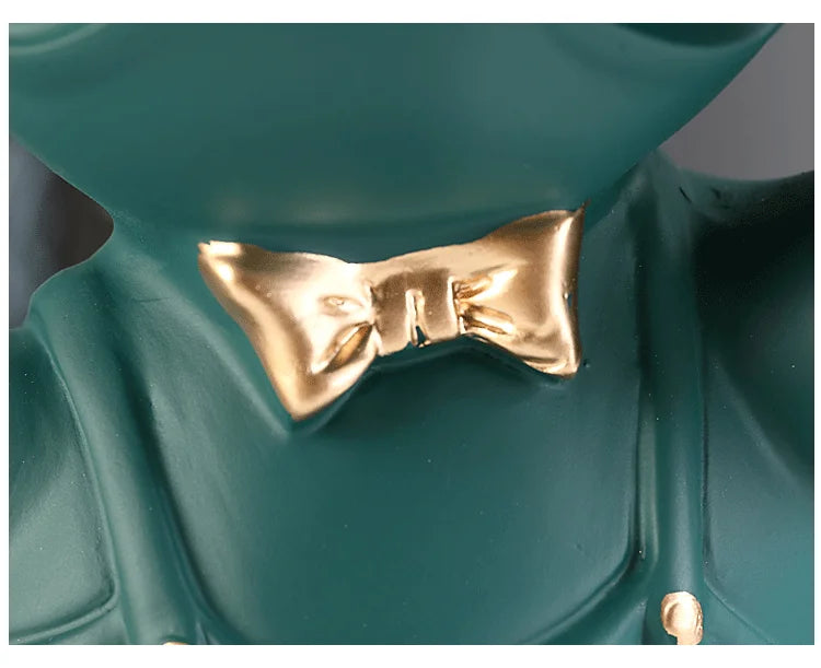 French Bulldog Butler Statue - Resin Sculpture with Tray | Home Decor